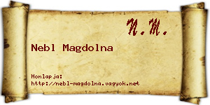 Nebl Magdolna névjegykártya
