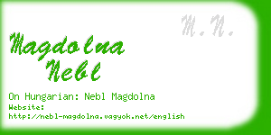 magdolna nebl business card